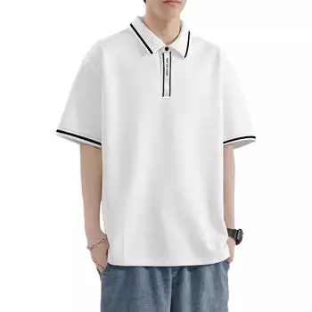 Удобная рубашка поло с коротким рукавом Li Ning Wade Series Color Block, мужские рубашки поло, стандартная белая APLT041-4 L