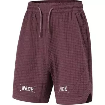 Удобные спортивные шорты Li Ning Wade Series с буквенным принтом и шнуровкой, свободные, мужские шорты малиново-фиолетового цвета AKYU349-5 M