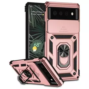 Удобный чехол-держатель с кольцом для объектива для Google Pixel 6 Pro Pixel7 Pixel6 Pixel6a Pixel8 Pixel 6a 7a 8 7 Pro Pixel7a Чехлы for Pixel 7 Pro красный