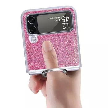 Удобный складной чехол-держатель с кольцом для Samsung Galaxy Z Flip4 5g Flip 4 Flip3 Flip 3, противопылезащитный чехол для Samsung Z Flip4 for Samsung Z Flip 4 зелёный