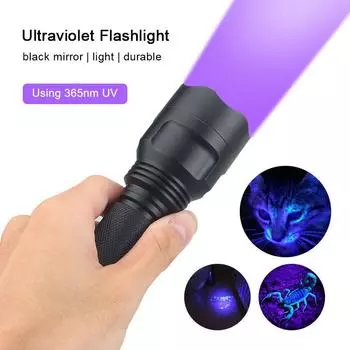 УФ 365 нм ультрафиолетовый фонарик Blacklight 1 Mode фиолетовый светодиодный детектор пятен мочи для собак детектор опоясывающего лишая для кошек охотничий маркерный фонарь