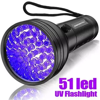 УФ-фонарик Black Light 51 светодиод 395 нм ультрафиолетовый фонарик лампа детектор черного света для обнаружения пятен мочи собак и постельных клопов Regular style