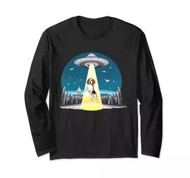 Футболка с длинным рукавом UFO Beagle Beam Up чёрный