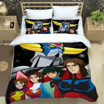 UFO ROBO GRENDIZER GOLDORAK Bedding Set Duvet Cover Bed Set Quilt Cover Pillowcase Comforter king Queen Size Boys Adult Bedding 70x133cm 2pcs