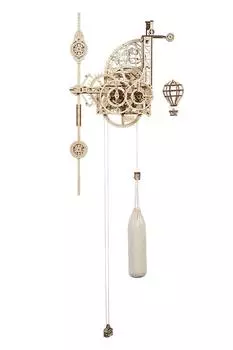 Ugears Aero Clock 70157 деревянная головоломка модель для творчества не требует клея и инструментов для взрослых и детей коричневый