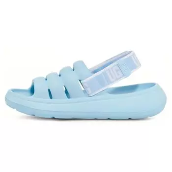 UGG Atmos Pink X Sport Yeah Толстая подошва Удобные модные сандалии Женские сандалии Светло-голубые 1126811-CRK 39