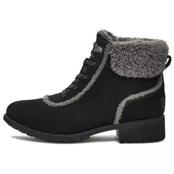 UGG Боди замшевые теплые меховые на шнуровке универсальные удобные модные короткие зимние ботинки женские черные 1153472-BLK 38
