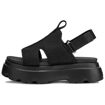 UGG Брисбен Тканевые Повседневные Удобные Шлепанцы 5,7 см Женские Сандалии Черные 1167470-BLK 36