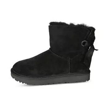 UGG Classic Bow Fleece Lined Short Snow Boots Women boots Black 1100212-BLK 36