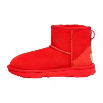 UGG Classic II Mini Sheepskin Round Toe Slip-On Low Ankle Boots Детские ботинки Красные 1017715K-CRP 38