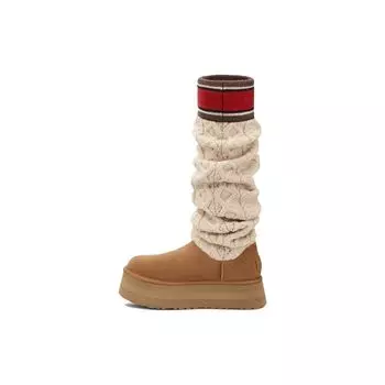 UGG Classic Sweater Letter Tall Chestnut Женские кроссовки Коричневые 1144044-CHE 38