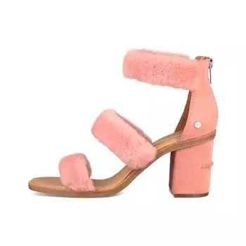 UGG Del Rey Fluff Heel Удобные мягкие меховые босоножки на высоком каблуке Женские босоножки Cherry-Blossom-Pink 1095489-LNT 37