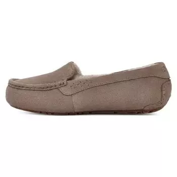 UGG Двухслойные повседневные туфли из коровьей кожи с круглым носком, женские туфли, серые 1106878-SKP 36