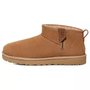 UGG Двухслойные теплые удобные повседневные ботинки из коровьей кожи с круглым носком, мужские зимние ботинки коричневого цвета 1143984-COGS 40