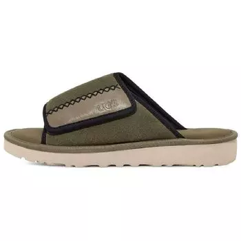 UGG Goldencoast Slide двухслойные воловьи кожаные удобные простые модные сандалии мужские сандалии мохово-зеленые 1136651-MSG 40