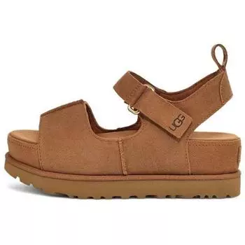 UGG Goldenstar Hi Suede Simple Comfortable Slide Sandals Women Sandals Brown 1167356-CHE 40