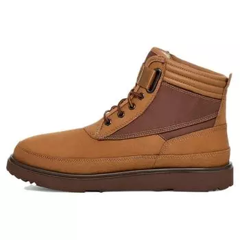 UGG Highland Utility Strap Suede Round Toe Lace-Up High-Top Sneakers Men Sneakers Dark-Brown 1143985-CHE 40