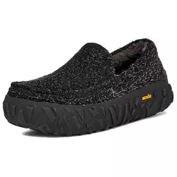 UGG Hybrid Leather Fashion Comfortable Thick Sole Loafers Men Loafers Black 1167670-BLK 43