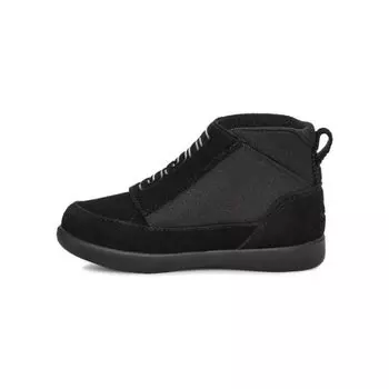UGG Kids Suede Round Toe Hook And Loop Comfortable Low Top Boots Детские ботинки черного цвета 1143650T-BLK 25