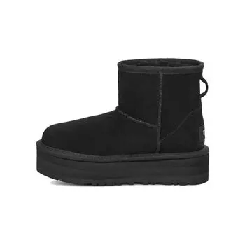 UGG Классические мини-ботинки на платформе, черные (Дети) Детские кроссовки 1143700K-BLK 37
