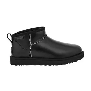 UGG Классические Ультра Мини Кожаные Резиновые Сапоги Черные Женские Кроссовки 1163490-BLK 36