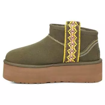 UGG Классические ультрамини-платформенные кроссовки Braid - Burnt Olive женские зеленые 1138491-BTOL 40