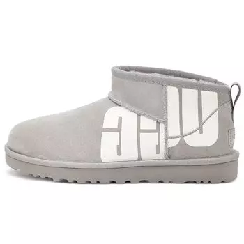 UGG Классические ультраминиатюрные теплые прочные нескользящие классические мини-ботфорты из рубленой овчины с коротким плюшевым берцем женские ботинки цвета гальки 1126373-CBB 38