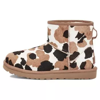 UGG Классический мини-ботинок с принтом коровы (Женский) Женские кроссовки 1123353-CHE 36