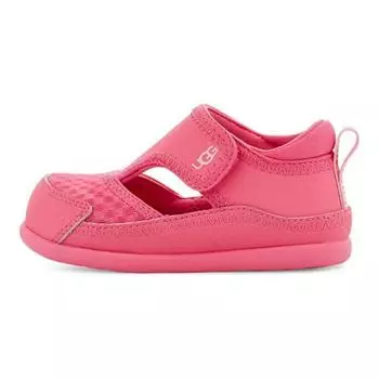 UGG Кожаные дышащие легкие низкие туфли на липучках Детские туфли розово-розовые 1117242T-RYPN 22