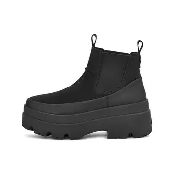 UGG Кожаные повседневные удобные короткие ботинки челси женские ботинки черные 1143842-BLK 39
