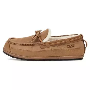 UGG Кожаные повседневные удобные туфли на плоской подошве мужские туфли коричневые 1120924-CHE 40