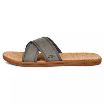 UGG Кожаные удобные повседневные сандалии на плоской подошве для мужчин, серые 1092172-SEL 42