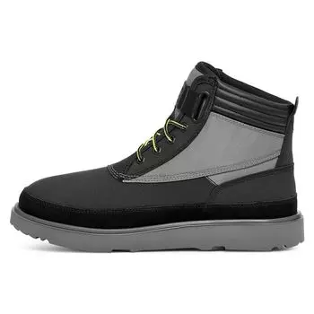 UGG Highland Кожаные Кроссовки с Круглым Носком и Пряжкой Высокие Мужские Кроссовки Черные 1143985-BLK 42