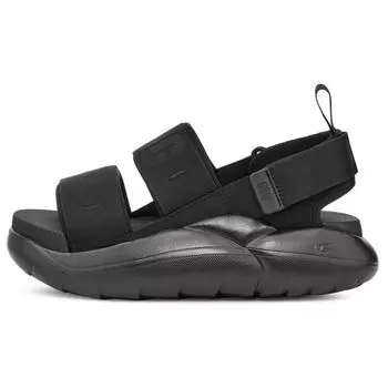 UGG La Cloud Series Ткань Винтаж Толстая Подошва Удобные Модные Сандалии Женские Сандалии Черные 1136814-BLK 40
