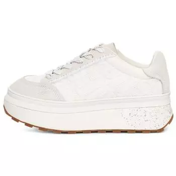 UGG Marin Lace Logo Удобные прочные замшевые туфли на платформе Женские туфли Белые 1125025-WHT