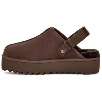 UGG Модные удобные анти-натирающие тапочки с открытым носком женские тапочки шоколадного цвета 1166734-CHO 37