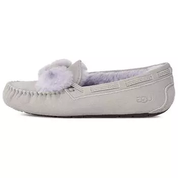 UGG Мокасины женские из овчины, плюшевые, с круглым носком, коричневые 1135112-GOA 36