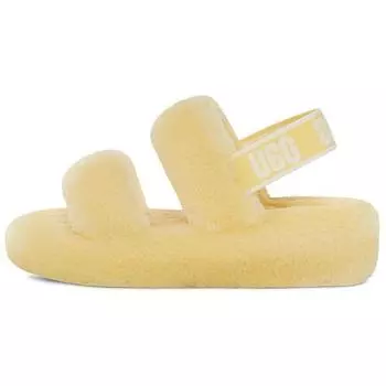 UGG Oh Yeah Овчина Повседневные толстые подошвы Модные тапочки Женские тапочки Светло-желтые 1107953-BPDD 39