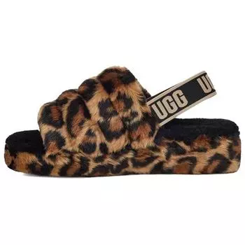UGG Пух Да Овчина Толстая Подошва Модные Тапочки Женские Тапочки Коричневый 1130883-NAT 40
