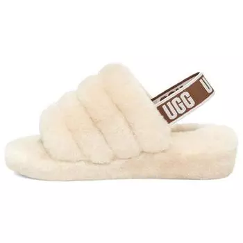 UGG Пух Да Овчина Удобная Толстая Подошва Модные Тапочки Женские Тапочки Натуральные 1095119-NAT 37