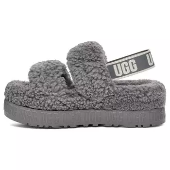 UGG Пушистые овчинные цельные простые модные пушистые тапочки женские тапочки Lighthouse-Grey 1120876-LGH 36