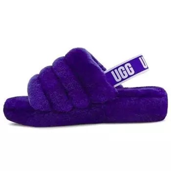 UGG Пушистый Да Слайд Простые Толстая Подошва Модные Тапочки Женские Тапочки Ночь-Фиолетовый 1095119-VNGH 41