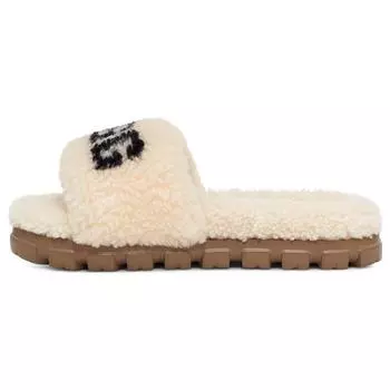 UGG Тапочки из искусственного меха с буквенным принтом и толстой подошвой, женские тапочки, натурально-белые 1132891-NAT 38
