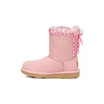 UGG Теплые детские ботинки из искусственной замши с круглым носком и средней высотой голени, розовые 1103617T-SLPN 22