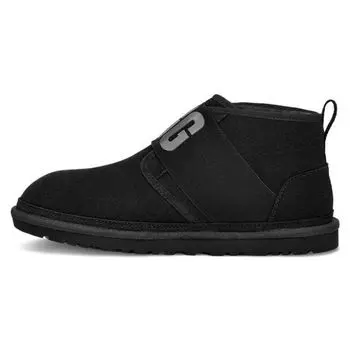 UGG Теплые нескользящие повседневные удобные ботинки для снега на щиколотку мужские ботинки черного цвета 1119392-BLK 45
