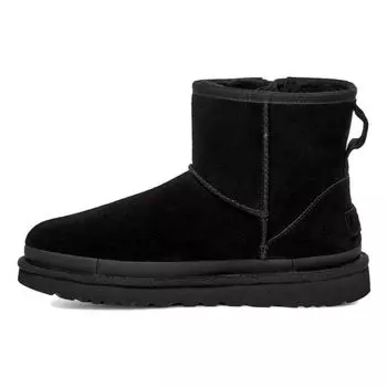 UGG Замшевые короткие сапоги с круглым носком на молнии женские сапоги черные 1144034-BLK 36