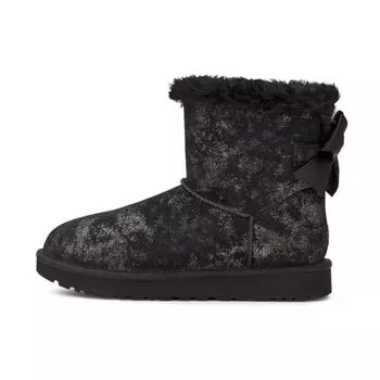 UGG Женские зимние ботинки Mini Bailey Bow Glimmer с флисовой подкладкой, черные 1125795-BLK 37