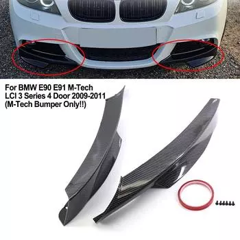 Углеродный узор переднего бампера боковой сплиттер для BMW 3 серии E90 M-Tech LCI 09-2012