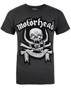 Угольная футболка унисекс Amplified Motorhead March S