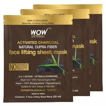 Угольная тканевая маска Wow Skin Science, 3 шт.